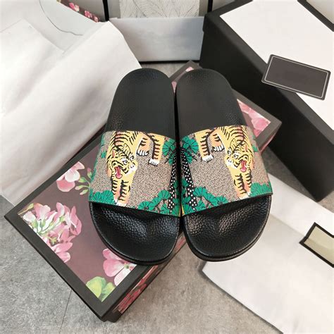 fake gucci bengal slides|gucci slides authenticity.